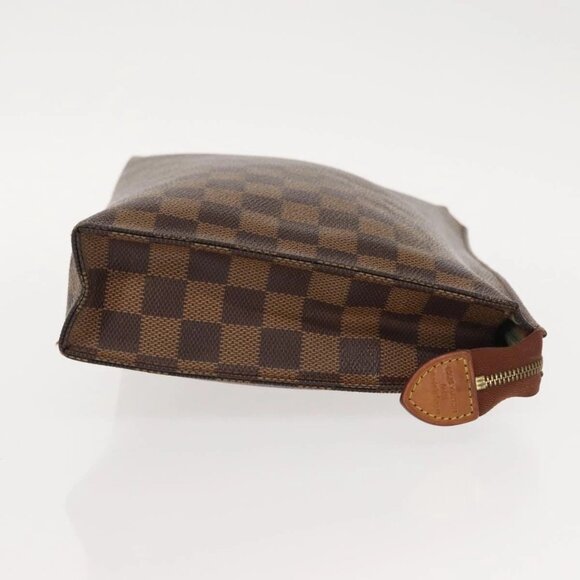 LOUIS VUITTON Damier Ebene Poche Toilette 26 Pouch N47543 LV Auth 148767 - Picture 3 of 15